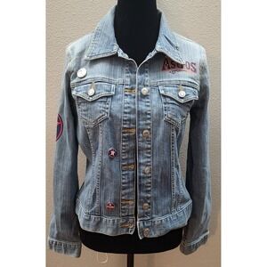 Houston Astros Womens Medium Jacket Baseball Jean Jacket MLB Peña READ B17